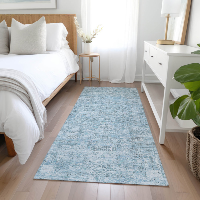 Tapis intérieur / extérieur Everlee avec envers antidérapant, Tapis de couloir 2 pi 3 po x 7 pi 6 po