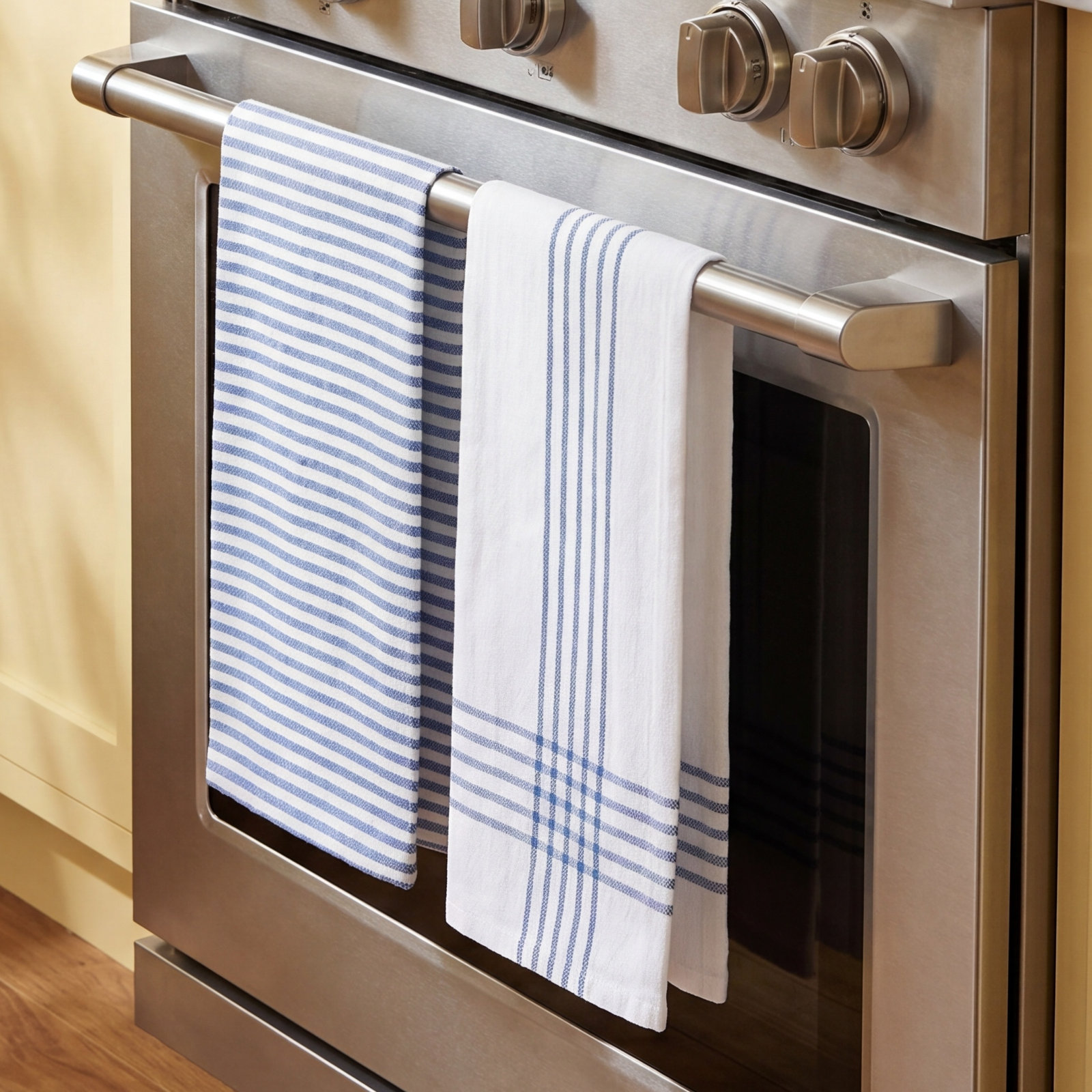 Coverty Cotton Stripe Kitchen Towel Linen Set, Blue