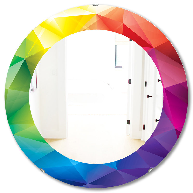 Miroir mural triangulaire Colourfields 25, H 31,5 po x l po