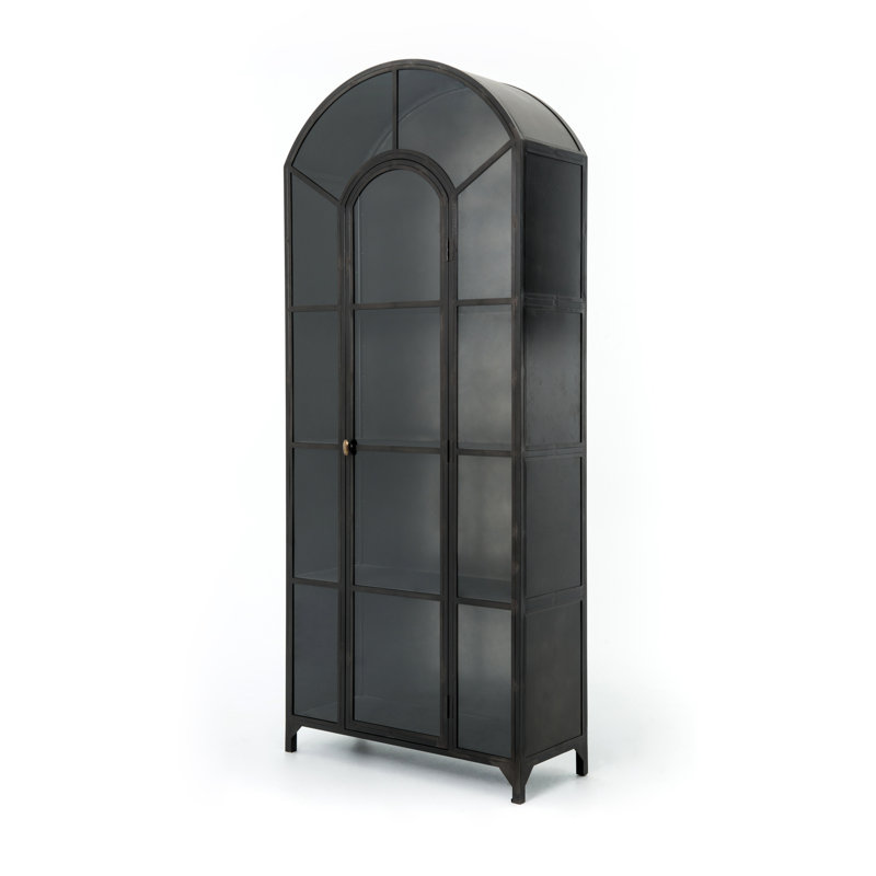 Bayline Dining Cabinet, Black/Clear