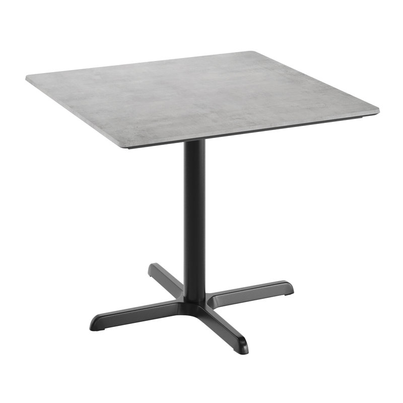 Plateau de table commercial à surface lisse avec base entrecroisée à hauteur de table, 29.5"H x 36"L x 36"W, Gray