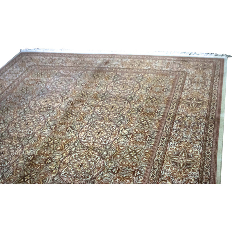Hand Knotted Wool Area Rug in Ivory