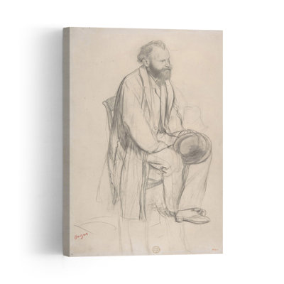 " Édouard Manet Seated, Holding His Hat, C.1865 Impressionist Abstract Contemporary Portrait Wall Art Print " by Edgar Degas