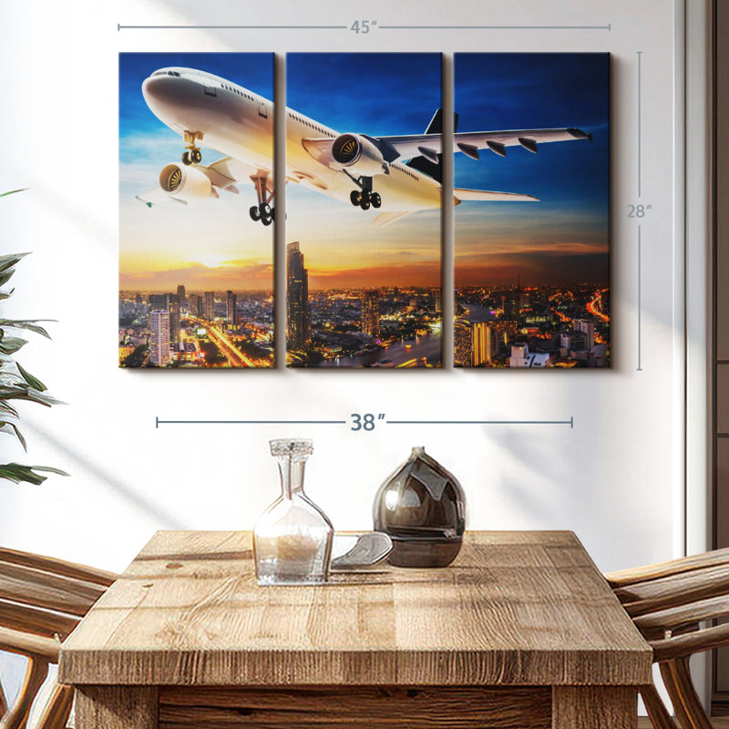 «Transport Plane» sur, H 28 po x l 45 po x P 1,25 po