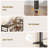 Triple 6-Tier Bookshelf, Industrial Large Bookcase with 18 Open Display Shelves, Modern Tree Bookcase with Metal Frame and Hanging Function-212606301-212606288