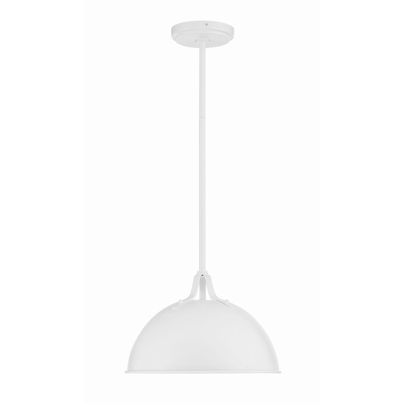 Carlacia Single Light Dimmable Pendant, White