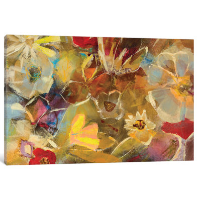 « tableau noir florales i », reproduction d’art sur toile