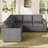 Hoelscher L-shaped Sleeper Sectional Upholstered Sofa Bed With Storage Space Polyester Dark Gray-122510075