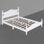 Lit plateforme moderne en bois massif rustique avec support de lattes durable-421656464-421656471