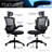 Black Modern High-Back Mesh Executive Office Chair, With Headrest And Flip-Up Arms-757689404