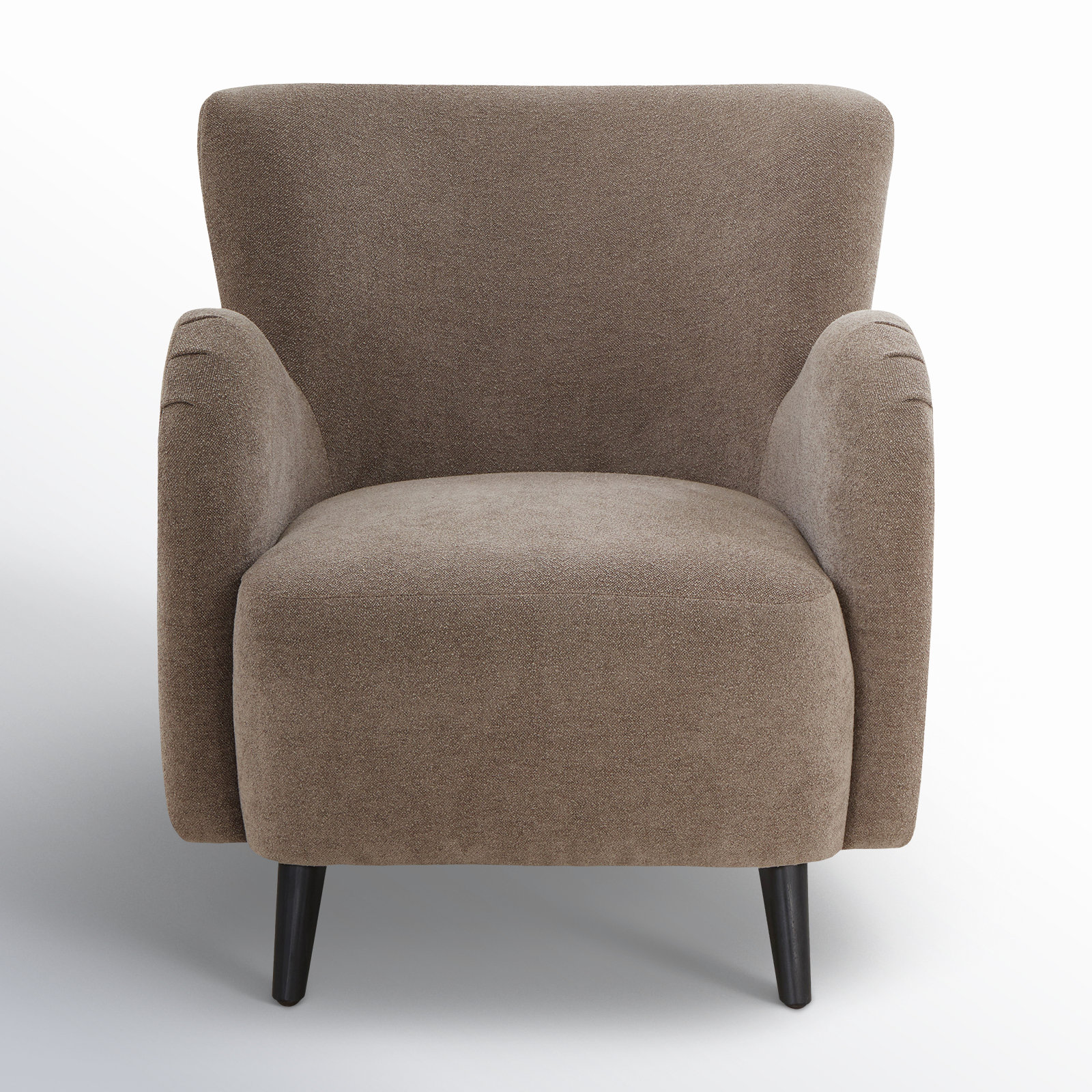 Bowie Upholstered Armchair, Dark Brown Boucle