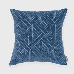 Blue & White Small Pillow, 12 x 20, Rectangle, Woven Cotton, Removable Cover, Scandinavian Design | Article Cerlo Modern Furniture