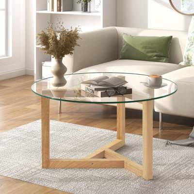 Table basse ronde en verre