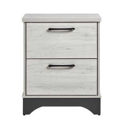 Contemporary Two-Tone Finish 2-Drawer Nightstand Bedroom Furniture 1Pc