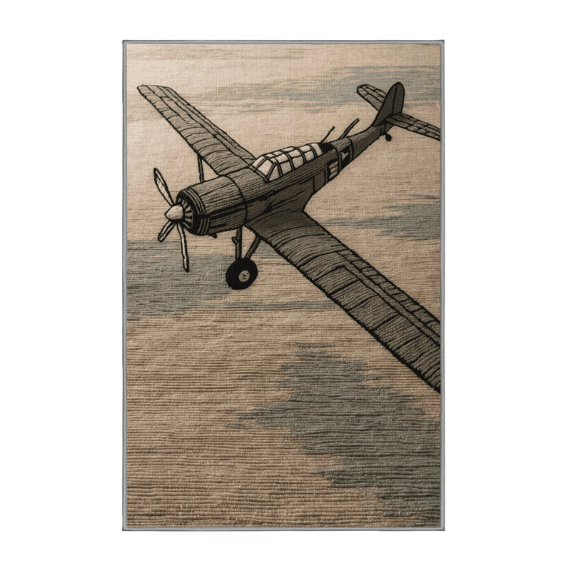 Machine Washable Transportation Gray Area Rug, Runner 2' x 5'