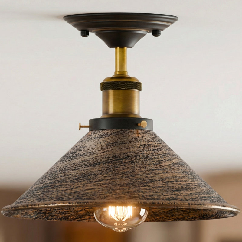 Semi Flush Mount, Brushed Copper