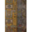 Hand-Knotted Classic Rug Gold Blue Geometric Pattern-1391986071