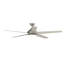 Covert 64 inch Indoor/Outdoor Ceiling Fan with LED Light Kit - Brushed Nickel with Grey blades
