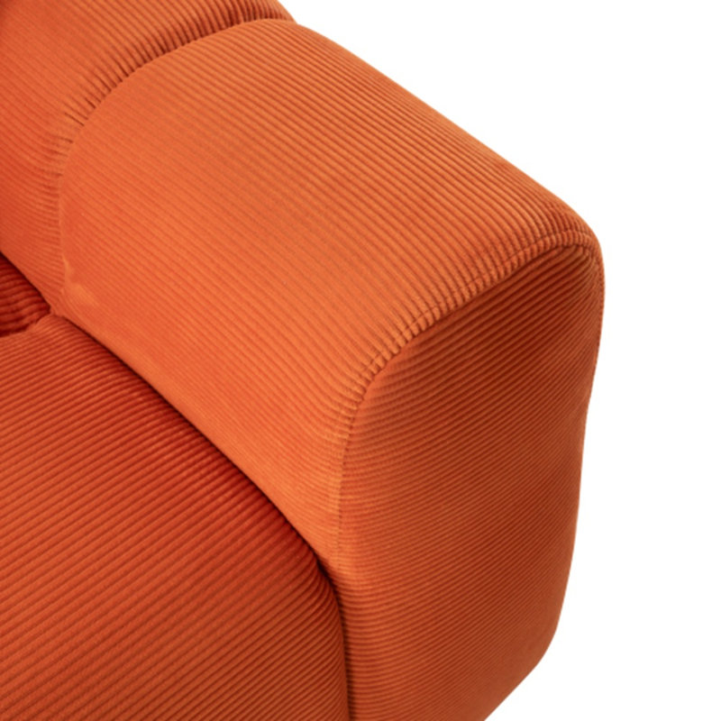 Canapé 98,4 po moderne avec 2 coussins Cloud, Orange