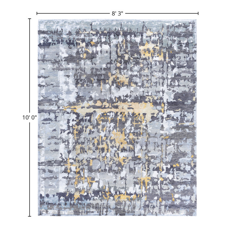 Overdyed One-of-a-Kind Rectangle 8'3" X 10' Hand Knotted Area Rug