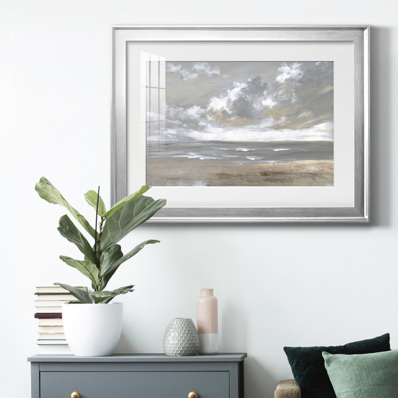 Balayé par le vent - Peinture encadrée, H 18,5 po x l 24,5 po x P 1,5 po, Papier avec cadre argenté