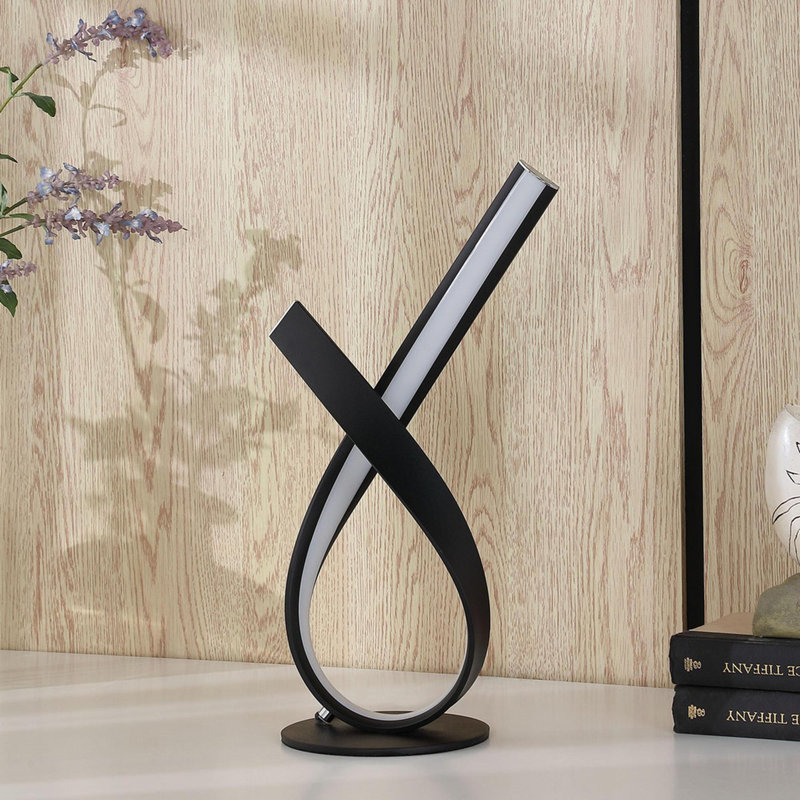 Lampe de table 17 po Aishat, Noir, Non