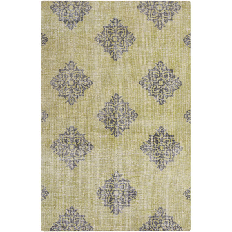 Adnan Wool Damask Indoor Rug, Rectangle 2' x 3'