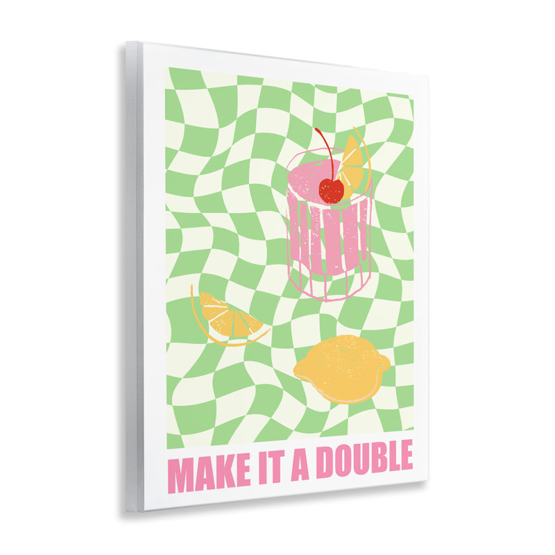  «Chequer Make It A Double», art mural sur bois par House of Lulu