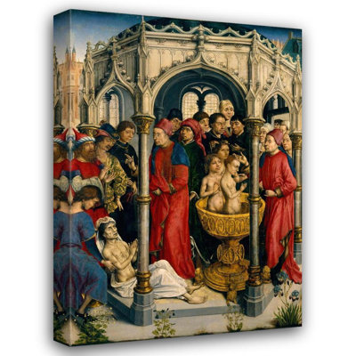 «Two Scenes from the Life of a Saint» par Master Of Saint Crispin And Crispinian - Art mural sur toile tendue avec châssis