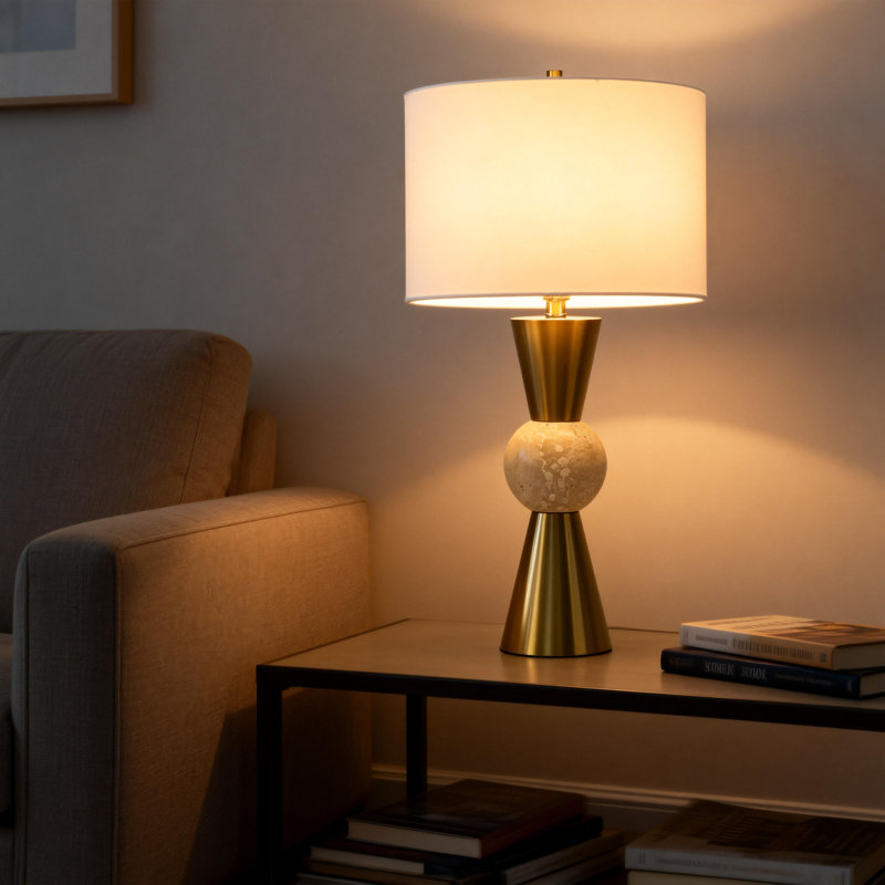 lampe de table, Doré