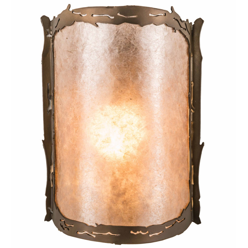 Rustic Lodge Flush Mounted Sconce