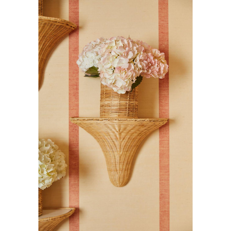 Amanda Lindroth Baytree Wicker Bracket, Cream/White