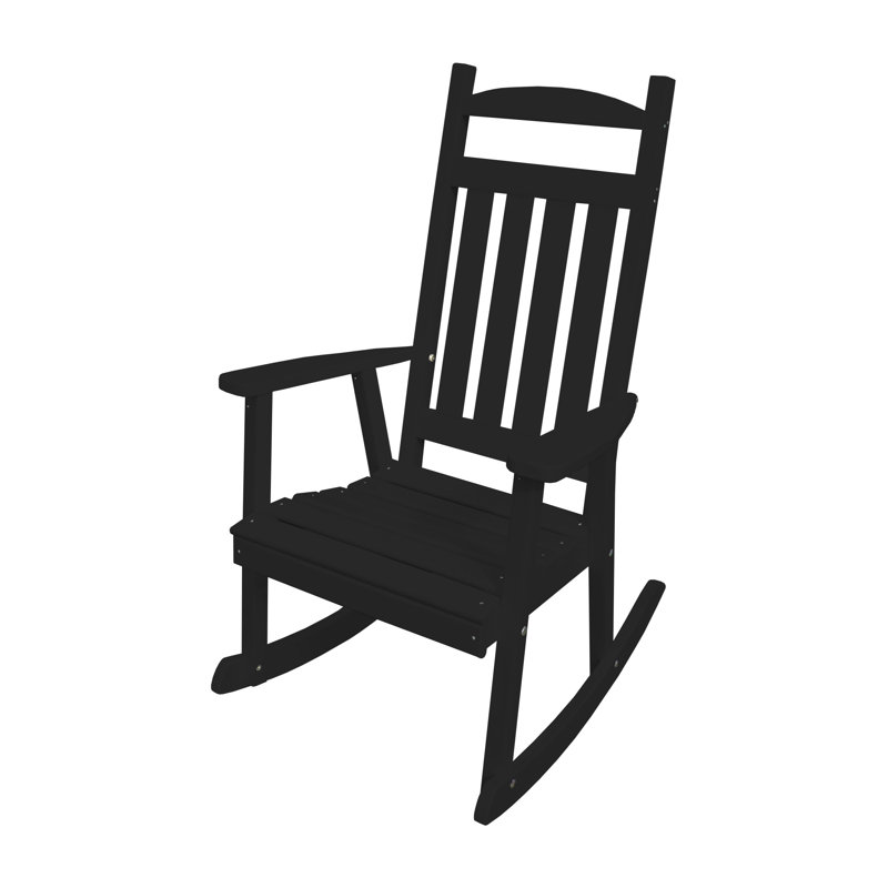 Chaise berçante de porche classique Aaliayh, Noir