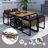 9-Pieces Acacia Wood Patio Dining Set-1463278643