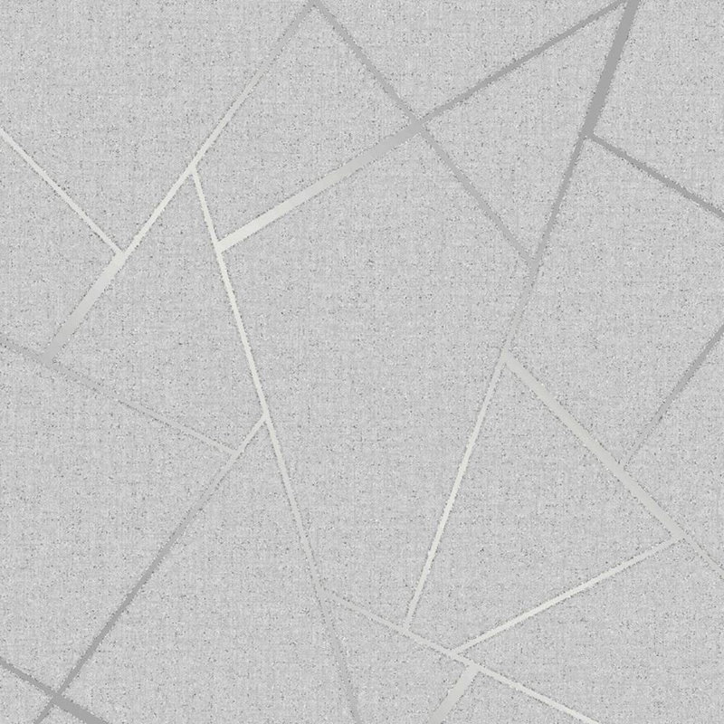 Quartz 10m x 53cm Metallic Wallpaper Roll, Silver