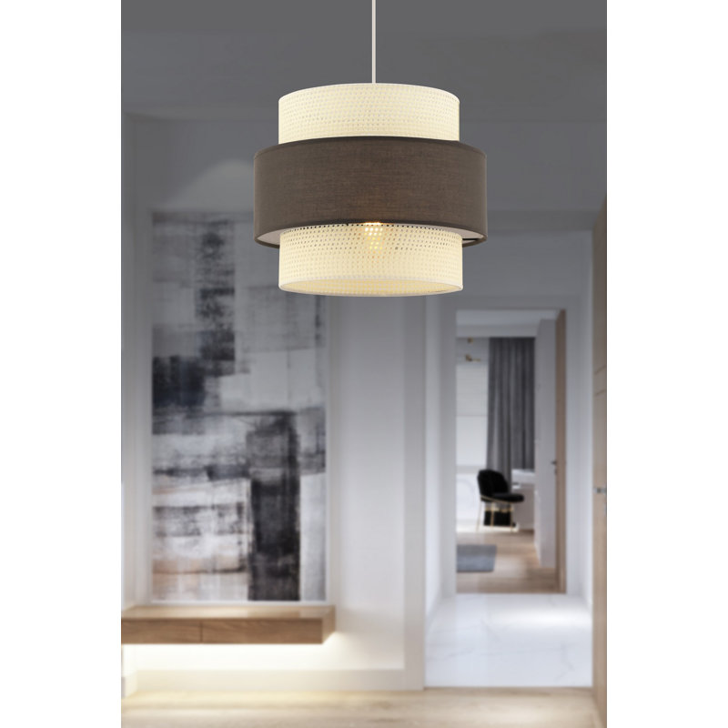Chandelier, Blanc / gris anthracite
