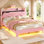 Lit plateforme tapissier en velours avec mobilier de chambre à coucher pour enfants Crown