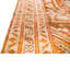 Tapis unique en laine beige / orange 3 pi 3 po x 14 pi 2 po années 1990
