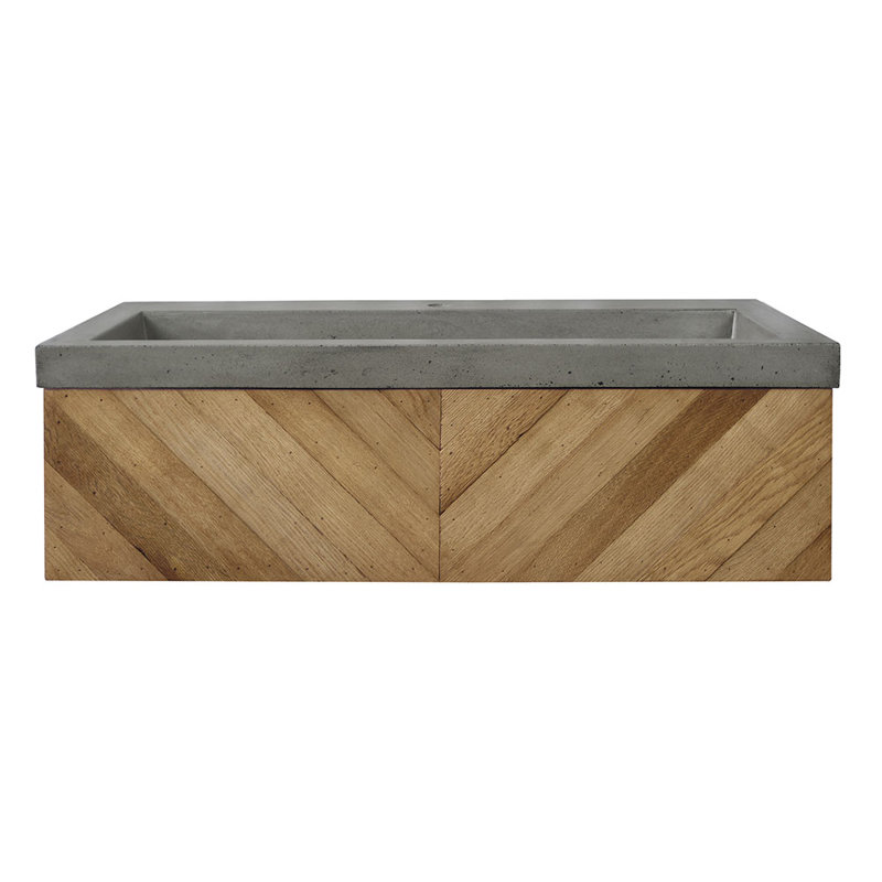 Vintner 36" Wall-Mounted Single Bathroom Vanity Set, Chardonnay, Single Faucet Hole, Ash