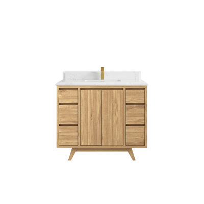 42'' Single Bathroom Vanity with Quartz Top
