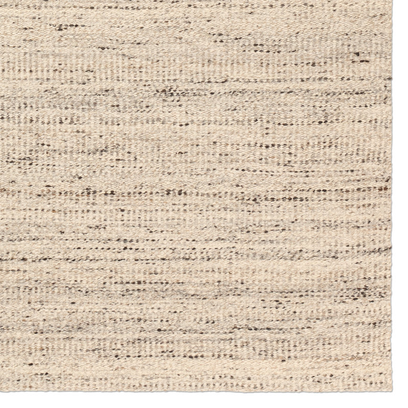 Tapis bleu uni en laine tissée à la main Melera, Rectangle 7 pi 9 po x 9 pi 9 po