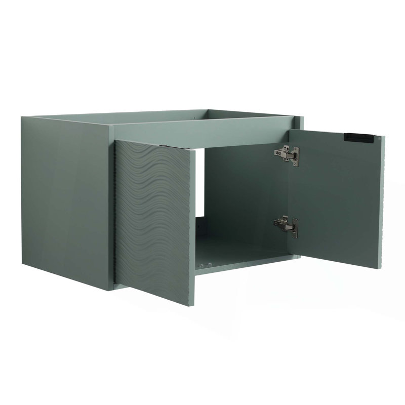 Soft Close Doors Bathroom Vanity, For Small Bathroom, Green