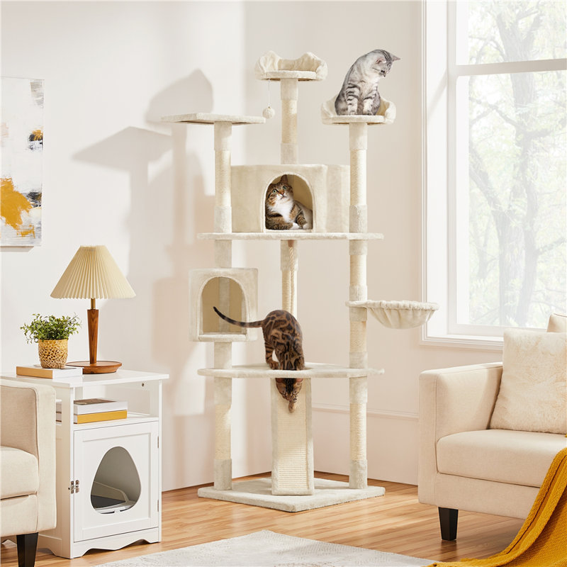 Siebert 79'' H Cat Tree, Beige