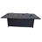 Allene Rectangle Aluminum Propane Fire Pit Table with Lid
