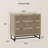 Rattan Dresser For Bedroom, 37.2" Wide 3 Drawer Dresser With Metal Handles, Wood Storage Dressers & Chests Of Drawers For Hallway, Oak-2068688306