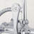 Telephone Style Wall Mounted Tub Faucet with Cross Handles-91668747