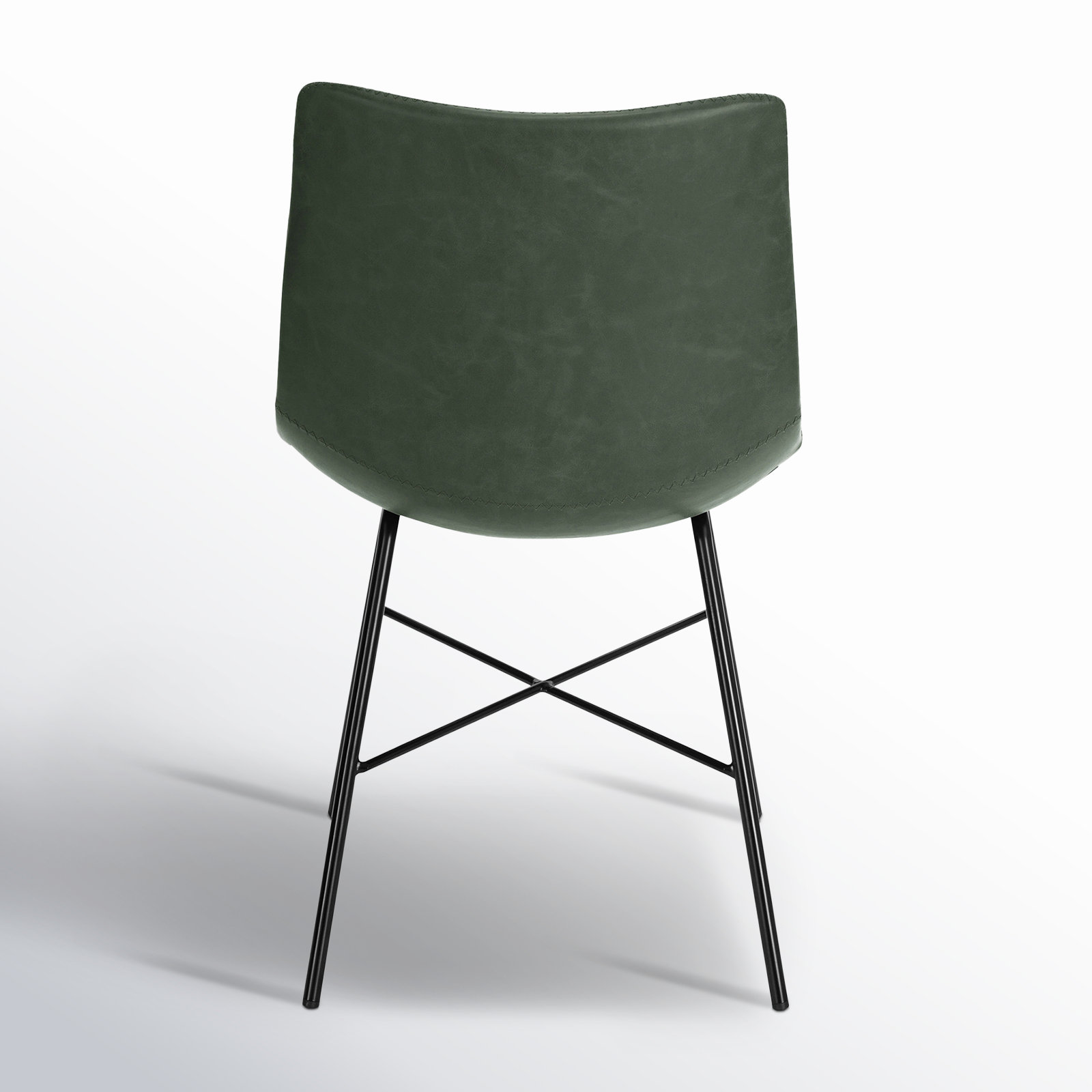 Bela Leather Dining Chair, Ivy Green Performance Faux Leather