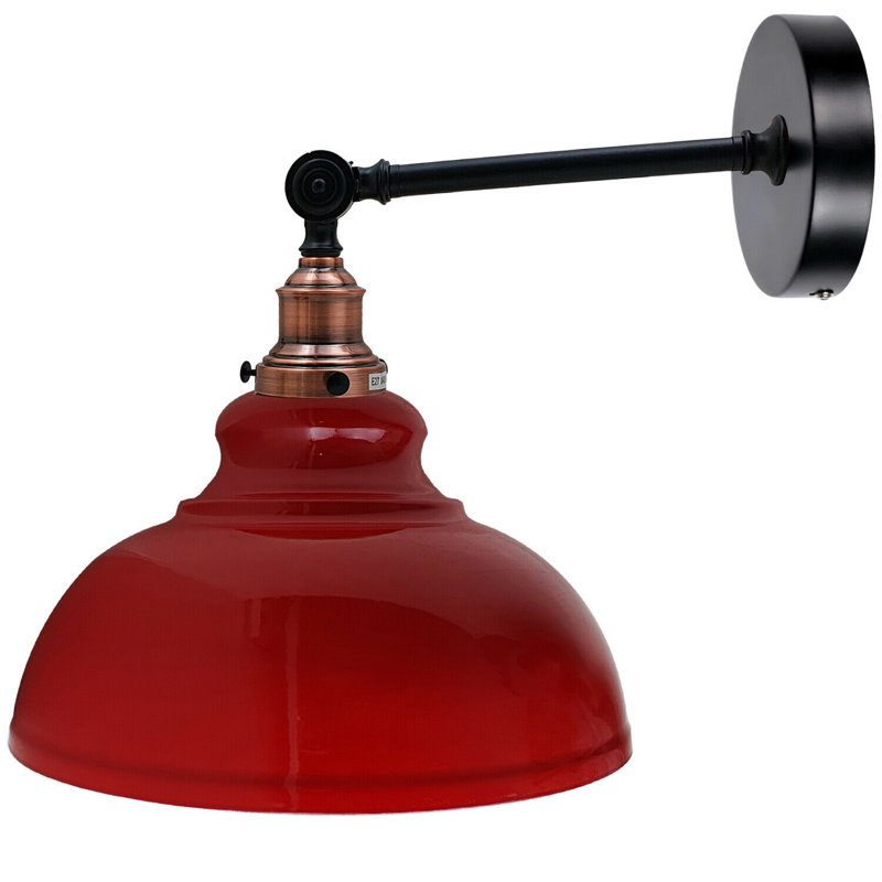 Hyannis Swing Arm Sconce, Red, Black
