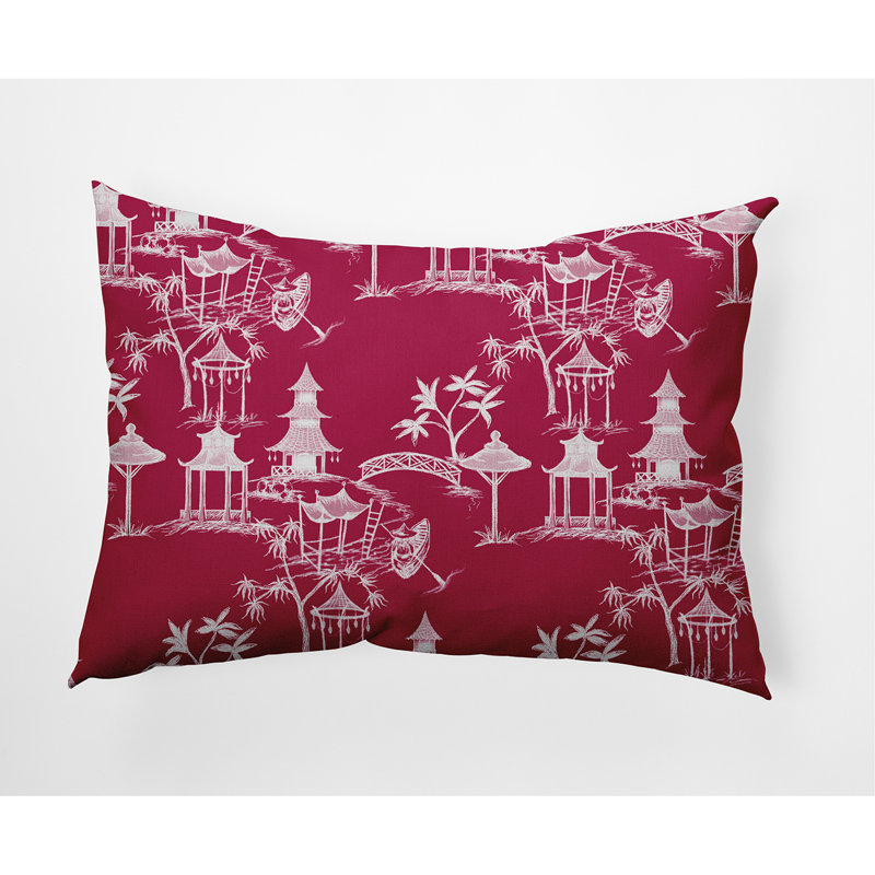 Housse et insert de coussin pour l'extérieur Chinapezka, Rose