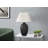 Lighting, 24"H, Table Lamp, Black Ceramic, Ivory / Cream Shade, Modern